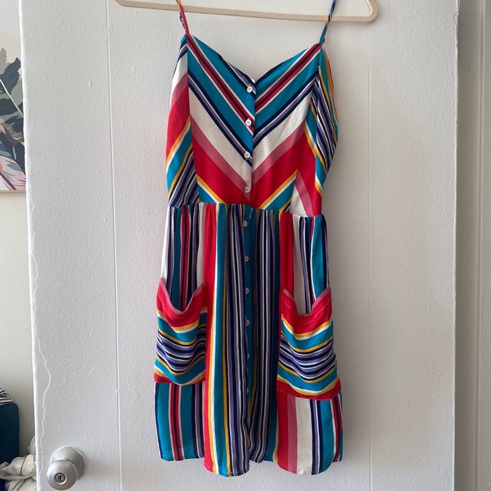 Colorful summer mini dress